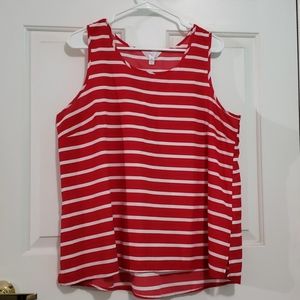Time & Tru Red & white stripe top